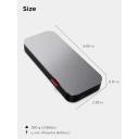 Lenovo Go USB-C Laptop Power Bank (20000 mAh) - 65W - USB-C and USB-A Ports - Fast Charging Portable Power Station with Integrated Cable - Model PBLG2W - Storm Grey