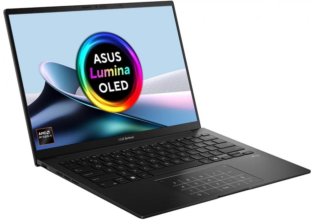 Laptop ASUS Zenbook 14 OLED Light Weight Laptop, AMD Ryzen™ AI 7 350 Processor up to 5.0GHz, 3K (2880 x 1800) OLED - Jade Black Windows 11 Home