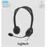 Logitech H111 Wired Headset, Stereo Headphones with Noise-Cancelling Microphone, 3.5 mm Audio Jack, PC/Mac/Laptop/Smartphone/Tablet - Black
