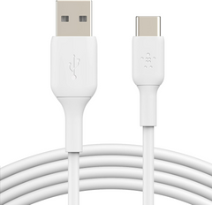 Belkin Boost Charge USB-A to USB-C Cable, 1M - White