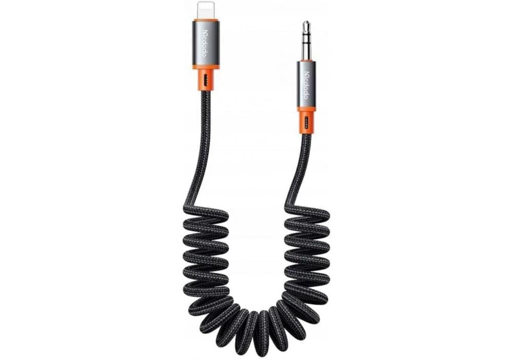 Mcdodo CA-0890 Lightning to 3.5mm AUX Jack Coil Cable Castle Series 1.8m - 18 Month Warrannty