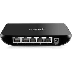 TP-Link 5 Port Gigabit Ethernet Network Switch | Plug and Play | Desktop or Wall-Mount | Plastic Case Ethernet Splitter | Fanless | Traffic Optimization | Unmanaged (TL-SG1005D),Black | TL-SG1005D | - CompuMe
