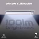 Promate 40cm LED Light with Motion Sensor, 100lm Brightness, Energy-Efficient 4W LEDs, USB-C Rechargeable 2000mAh Battery, Easy Adhesive Installation, Ideal for Under Cabinet Use, Lumia-40