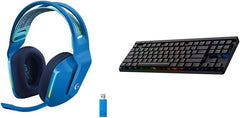Logitech G733 Wireless Gaming Headset (Blue) + G515 TKL Wireless Gaming Keyboard (Tactile, Black) Bundle