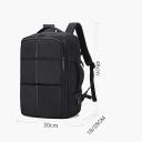 Backpack Large Capacity Expandable Backpack Multifunction USB Charging Business Bag For Laptop Up to 17.6" Luggage Bag - Black