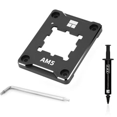Thermalright AMD AM5 Aluminum Black Contact Frame CPU Socket Anti-Warp & Bend, Secure Frame, Temp Reduction (1-3) Degrees, Comes With Free TF7 (12.8 w/m.k) Thermal Paste Tube | AM5-CF Black | - CompuMe