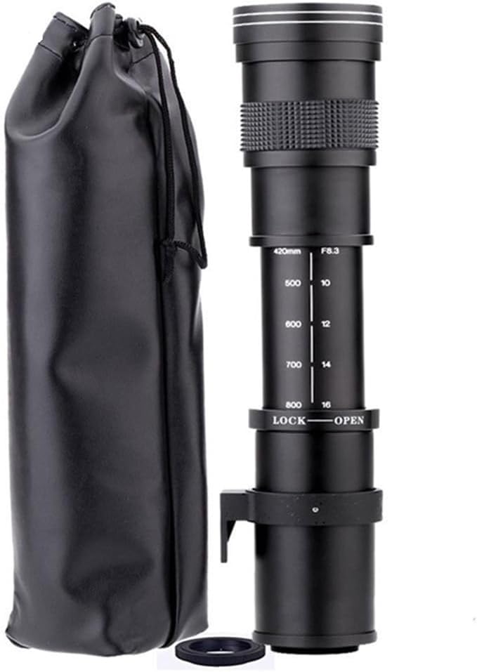 Telephoto Lens for Nikon F Mount 420-800mm f8.3 Manual Focus Zoom Lens for Nikon D5600 D3500 D7500 D90 D5500 D3400 D80 D500 D7200 D5500 D750 D850 D3300 D5300 D610 D7100 D5200