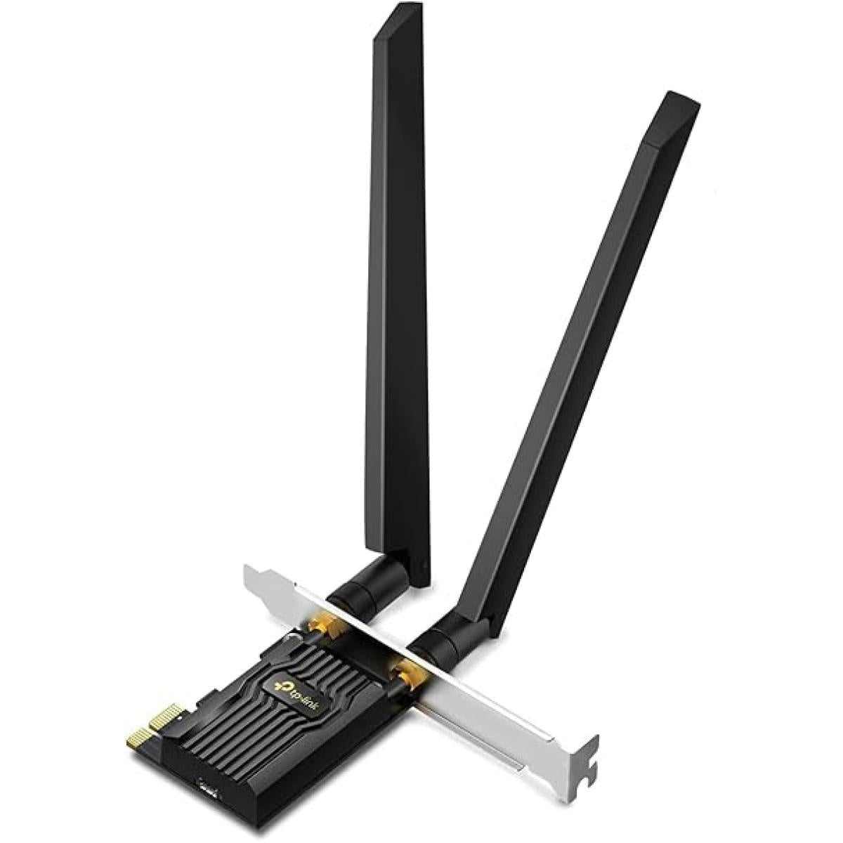 TP-Link WiFi 6E Intel AX210 AXE5400 PCIe WiFi Card for Desktop PC - (Archer TXE72E), Bluetooth 5.3, WPA3, 802.11axe Tri Band Wireless Adapter with MU-MIMO, OFDMA, Ultra-Low Latency, for Windows 10,11 | TXE72E |