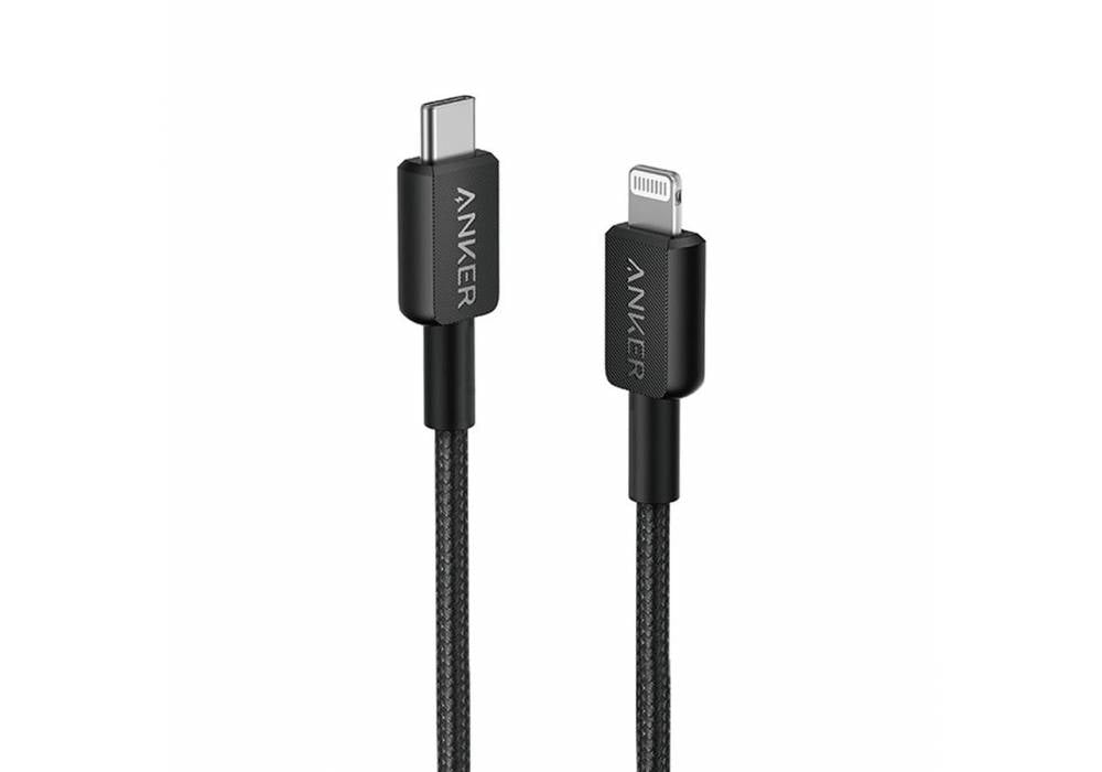 Anker 322 USB-C Lightning Cable [ 6 ft MFi Certified] Powerline II for iPhone 15, 15 Pro 14 Pro Max 14, 13 X XS XR 8 Plus, AirPods Pro - Black - 18 Month Warranty