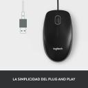Logitech Mouse M100 High-Definition Optical Tracking (1000 DPI) Smooth Cursor Control - Black