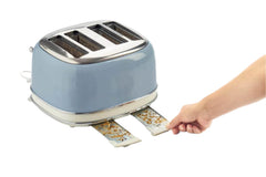 Ariete Toaster 4 Slice, 1600Watts, Blue - 156