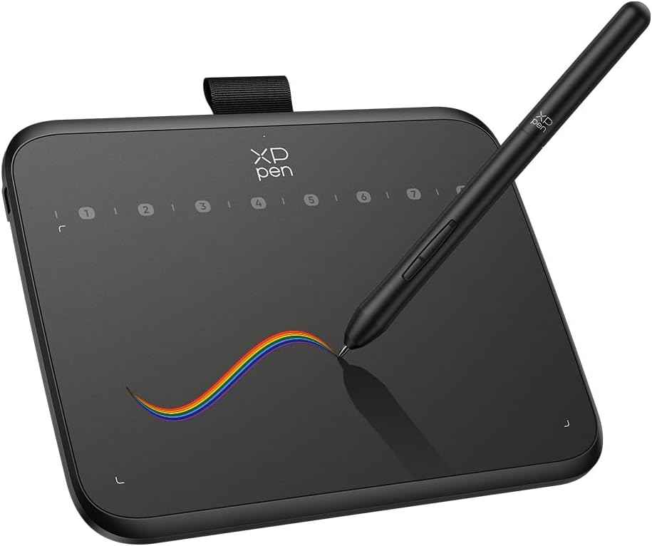 Deco 640 Drawing Tablet with 16384 Pressure Levels Sensitivity Battery-Free Stylus 6*4 Inch OSU Drawing Pad Graphic Tablet for Digital Drawing Teaching Designing Editing Work for PC Mac Android