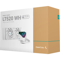 Deepcool Liquid Cooler Lt520 4th Gen Dual Chamber Pump 3100rpm Multidimensional Infinity Mirror Argb Block 280w Tdp Aio Cooler White - CompuMe