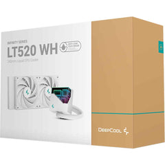 Deepcool Liquid Cooler Lt520 4th Gen Dual Chamber Pump 3100rpm Multidimensional Infinity Mirror Argb Block 280w Tdp Aio Cooler White