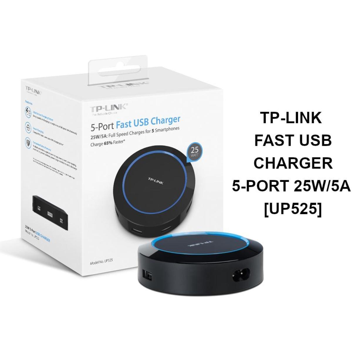 Tp Link Up525 25 W 5 Port Usb Charger (charge 65% Faster) - CompuMe