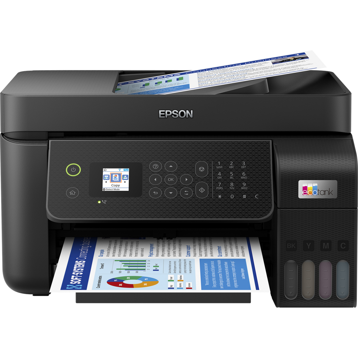 Epson Ecotank L5290 3 In 1 Office Ink Tank Printer A4 Colour Printer W/ Adf Wi Fi & Color Lcd Screen Up To 33ppm/15ppm Black