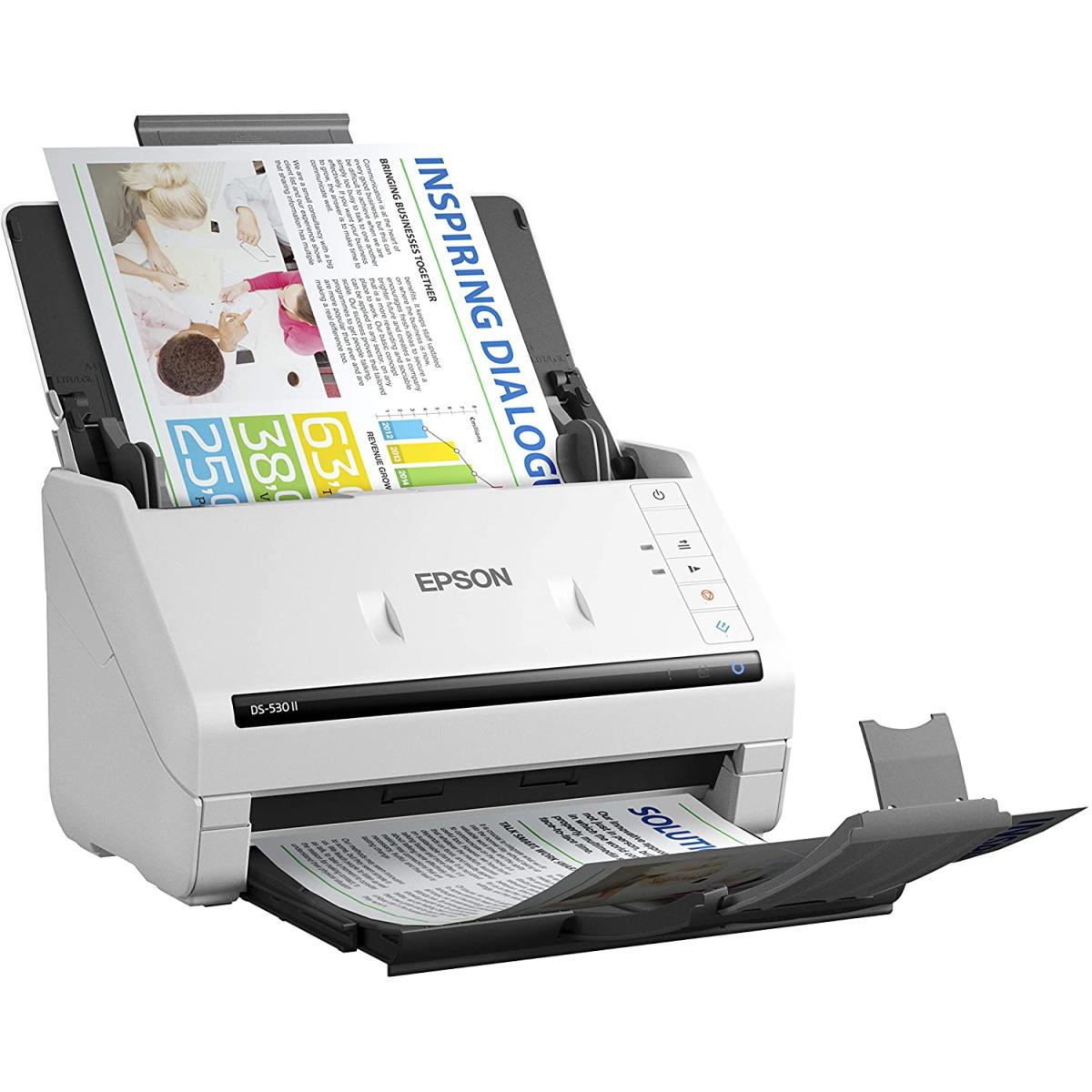Epson Ds 530 Ii Color Duplex Document Scanner W/ Adf Up To 35 Ppm Epson Ds 530 Ii Color Duplex Document Scanner W/ Adf Up To 35 Ppm