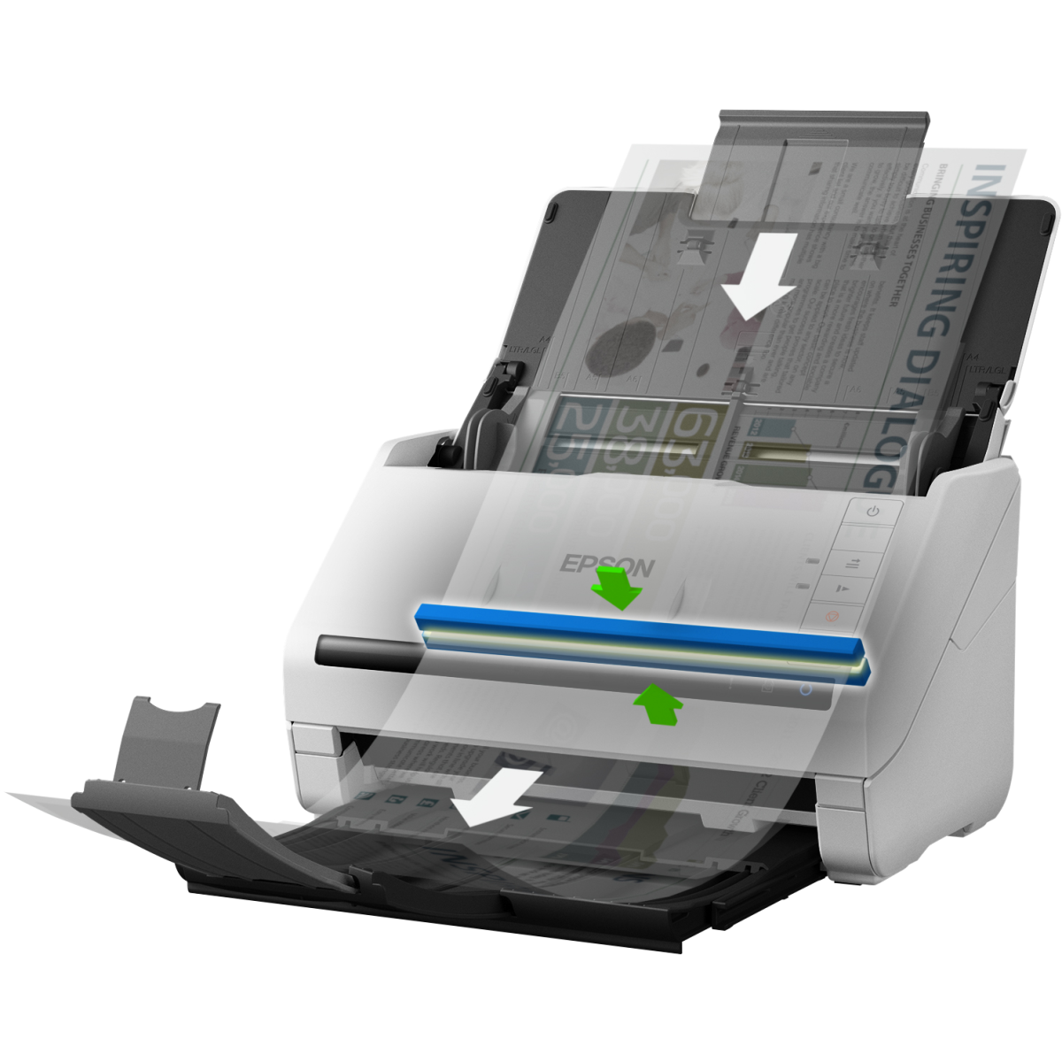 Epson Ds 530 Ii Color Duplex Document Scanner W/ Adf Up To 35 Ppm Epson Ds 530 Ii Color Duplex Document Scanner W/ Adf Up To 35 Ppm
