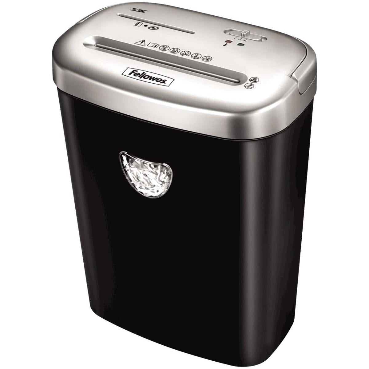 Fellowes Powershred 53c 10 Sheet Cross Cut Paper Shredder W/ Safesense Fellowes Powershred 53c 10 Sheet Cross Cut Paper Shredder W/ Safesense