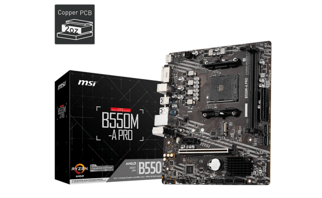 MSI PCIe motherboard for desktop computer builds