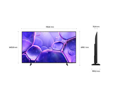 Samsung LED TV 50Inch Smart Tv, Crystal 4K, 3HDMI & 1USB, Satellite Built-in, Wi-Fi - UA50U8000HUXTW