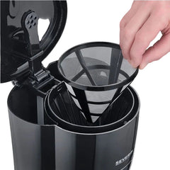 Severin American Coffee Maker, 1.25Lit, 10Cups, 900Watts, Black - 4320
