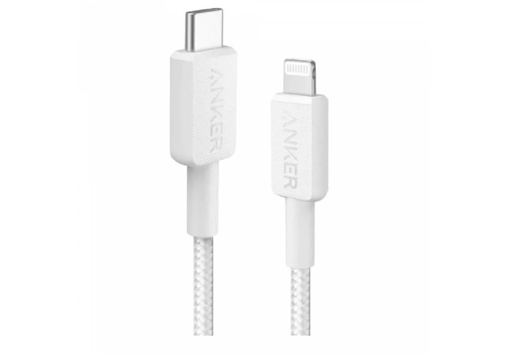Anker 322 USB-C Lightning Cable [ 6 ft MFi Certified] Powerline II for iPhone 15, 15 Pro 14 Pro Max 14, 13 X XS XR 8 Plus, AirPods Pro - White - 18 Month Warranty