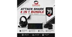 Attack Shark (Mouse Pad + L80PRO Wireless Gaming Headset + R1 Wireless Gaming Mouse + X65 He Gaming Keyboard)