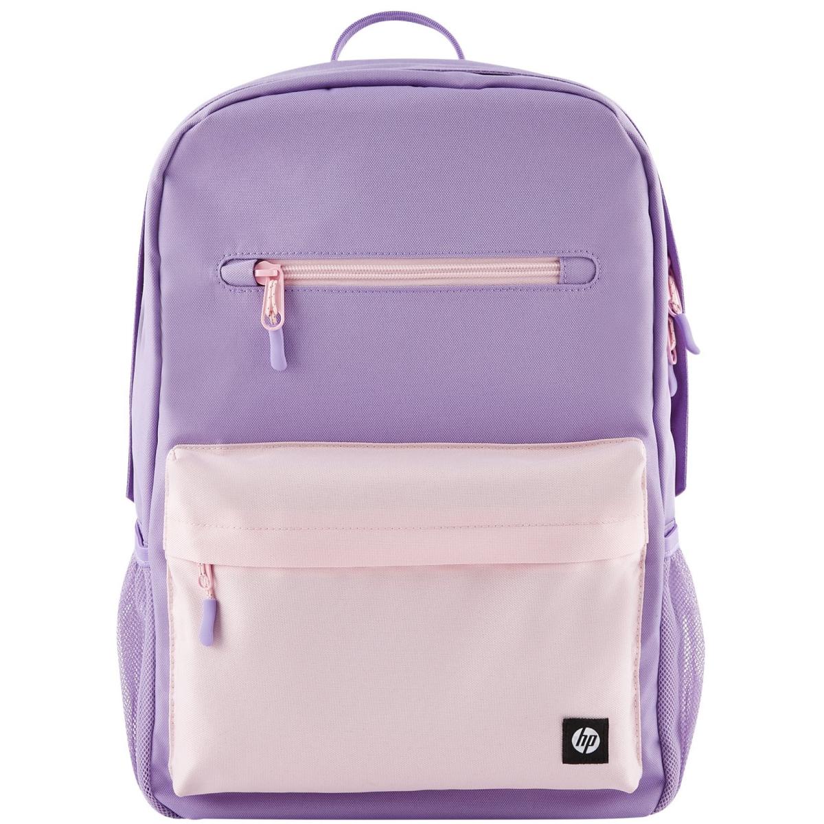 Hp Campus Backpack For 15.6" Laptop 17l Punure Proof Zippers Padded Pocket Water Resistant Lavender - CompuMe