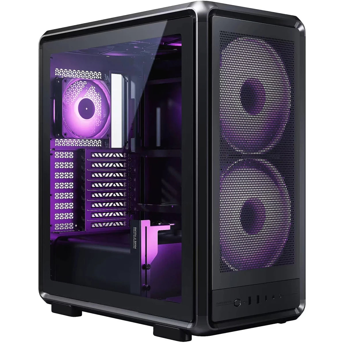 Cooler Master MasterFrame 500 Mesh ATX Mid-Tower PC Case – High Airflow Premium Aluminum Chassis, Powerful Dual 200mm Intake Fans, Freeform 2.0 Modular Frame, 360mm Radiator Support, USB-C, Black