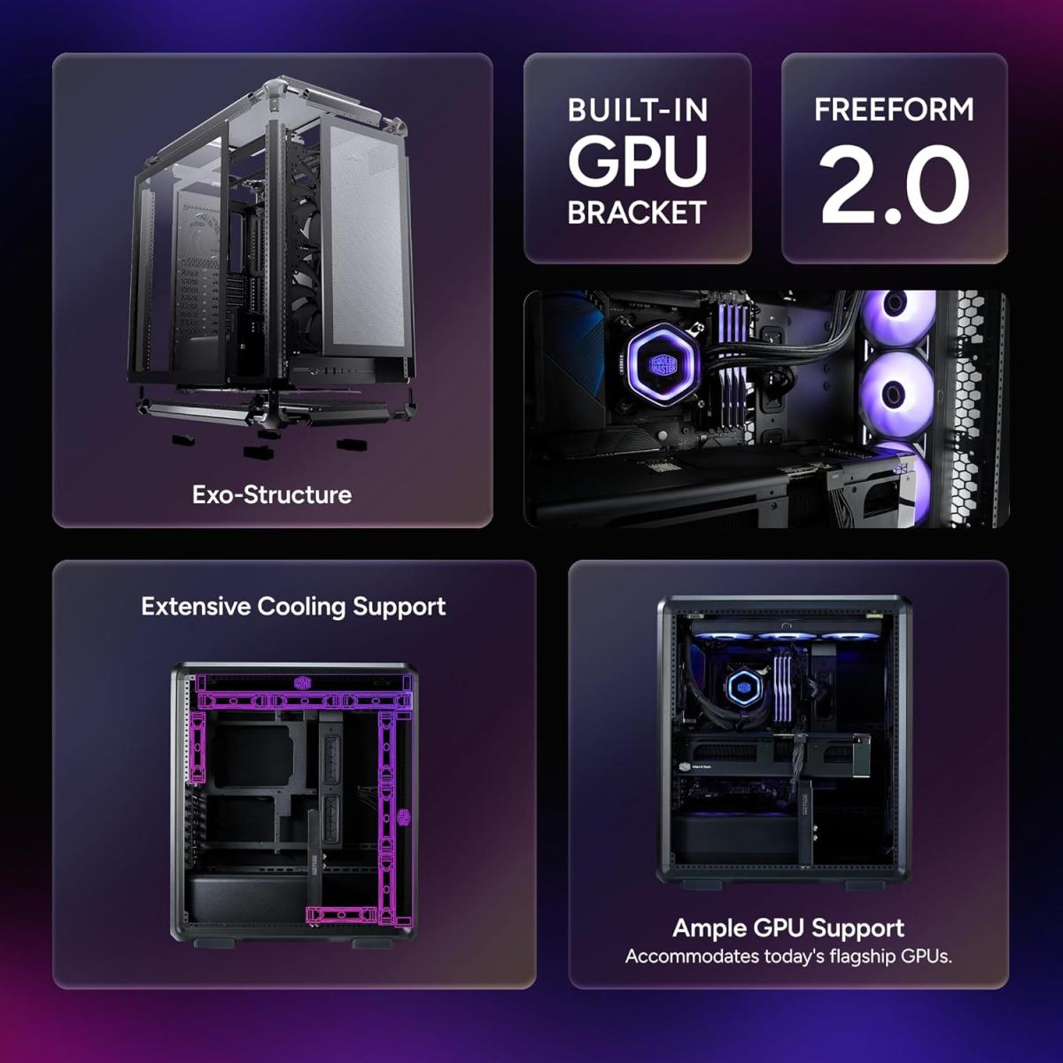 Cooler Master PC case for desktop computer builds and component installation