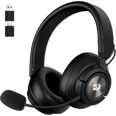 Redragon H889 Wireless Gaming Headset, 4-in-1 (2.4G/BT/USB/3.5mm), 51H Battery & Play-While-Charging, 7.1 Spatial Audio & 53mm Drivers, Detachable Mic, Multi-Platform Headphone for PC/PS5/NS/Mobile