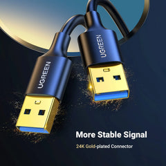 Ugreen 10369 Cable Usb 3.0 Male To Male Up To 5 Gbps 0.5m