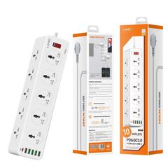 LDNIO SC10610 30W 6-Port USB Charger Power Strip - CompuMe