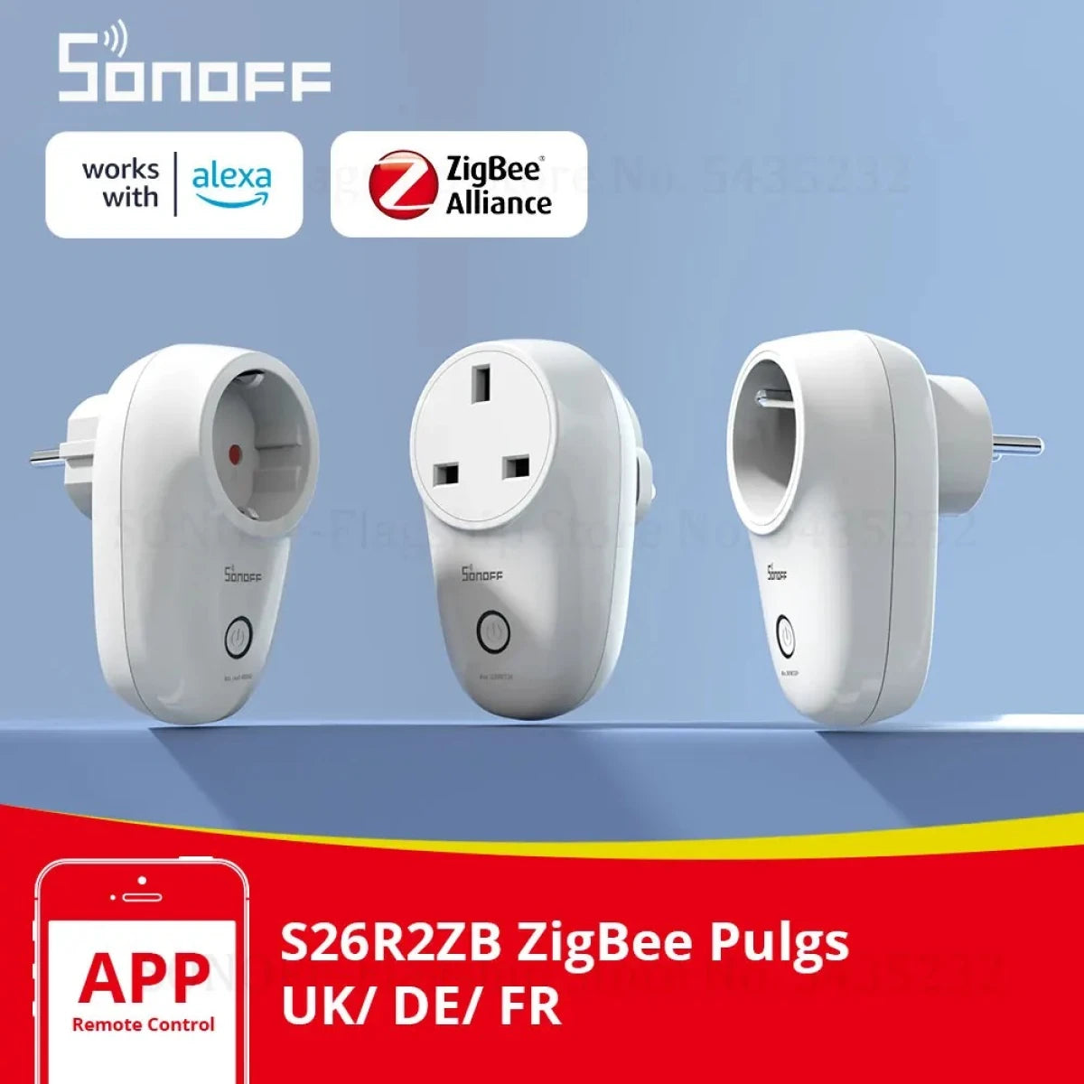 SONOFF S26R2ZBTPF-CFH Zigbee 3.0 Smart Plug | 16A High-Power Smart Socket | Energy Monitoring | Works with Alexa, Google Home & SmartThings | App; Voice Control | EU Plug
