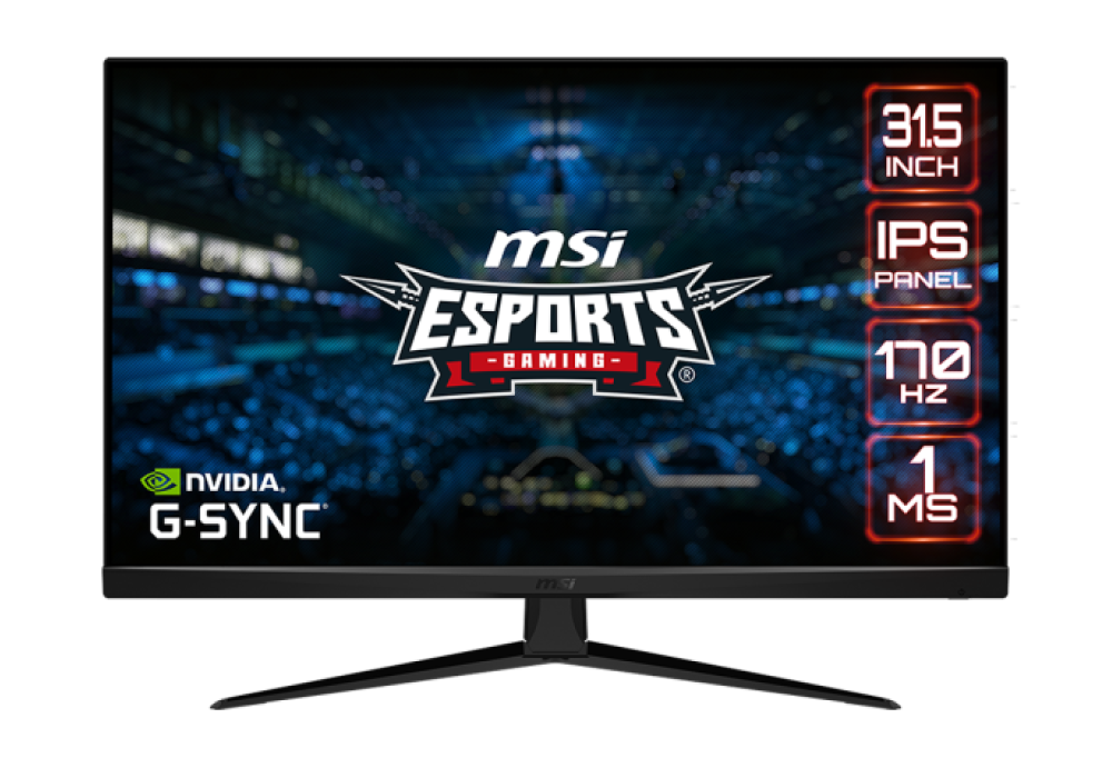 Gaming Monitor MSI G321Q Flat 31.5" IPS 2560x1440 2K 170Hz, 1ms Display Colors 1.07B HDR Ready, adjustable Black / 3 Years Warranty