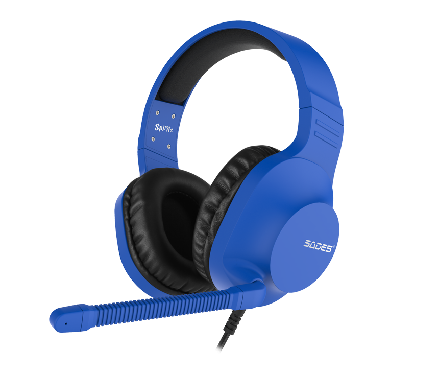 Sades Spirits Stereo Wired Gaming Headset - MultiColor - Blue