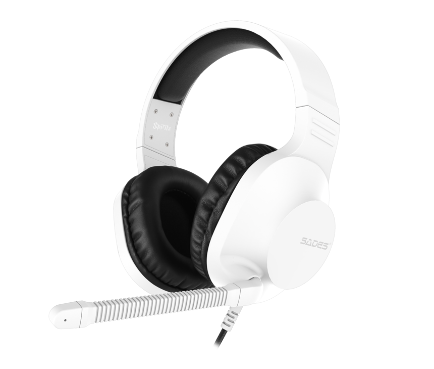 Sades Spirits Stereo Wired Gaming Headset - MultiColor - White