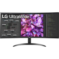 Lg 34wq60c B 34" Ips Curved Ultrawide™ Qhd Hdr 10 W/ With Dual Controller & Onscreen Control & Speakers Black - CompuMe