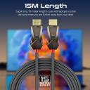 Promate ProLink4K60-10M HDMI Slim Cable 10m with 3D Support 4K@60hz, 9Gbps, Ethernet Support Fiber Optic Cable & Gold Plated