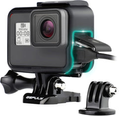 GEPULY Frame Mount Housing Case for GoPro Hero 7 6 5 Black, Hero 7 Silver, Hero 7 White, Hero (2018) Cameras - Includes Quick Release Buckle and Tripod Adapter