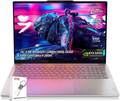 Yoga Pro 9i 16" Laptop - Intel Ultra 9 285H 16-Core, NVIDIA GeForce RTX 5050, 32GB RAM, 1TB NVMe SSD, 16.0" 2.8K OLED 120Hz 500-nits, Windows 11 Pro
