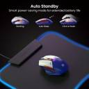 G-550C RGB Wireless USB Gaming Mouse, 6 Buttons, 2.4GHz Receiver, Rechargeable Battery, 10m Range, Adjustable DPI, Plug and Play, for Windows/MAC/Linux/PC/Laptop (Blue)