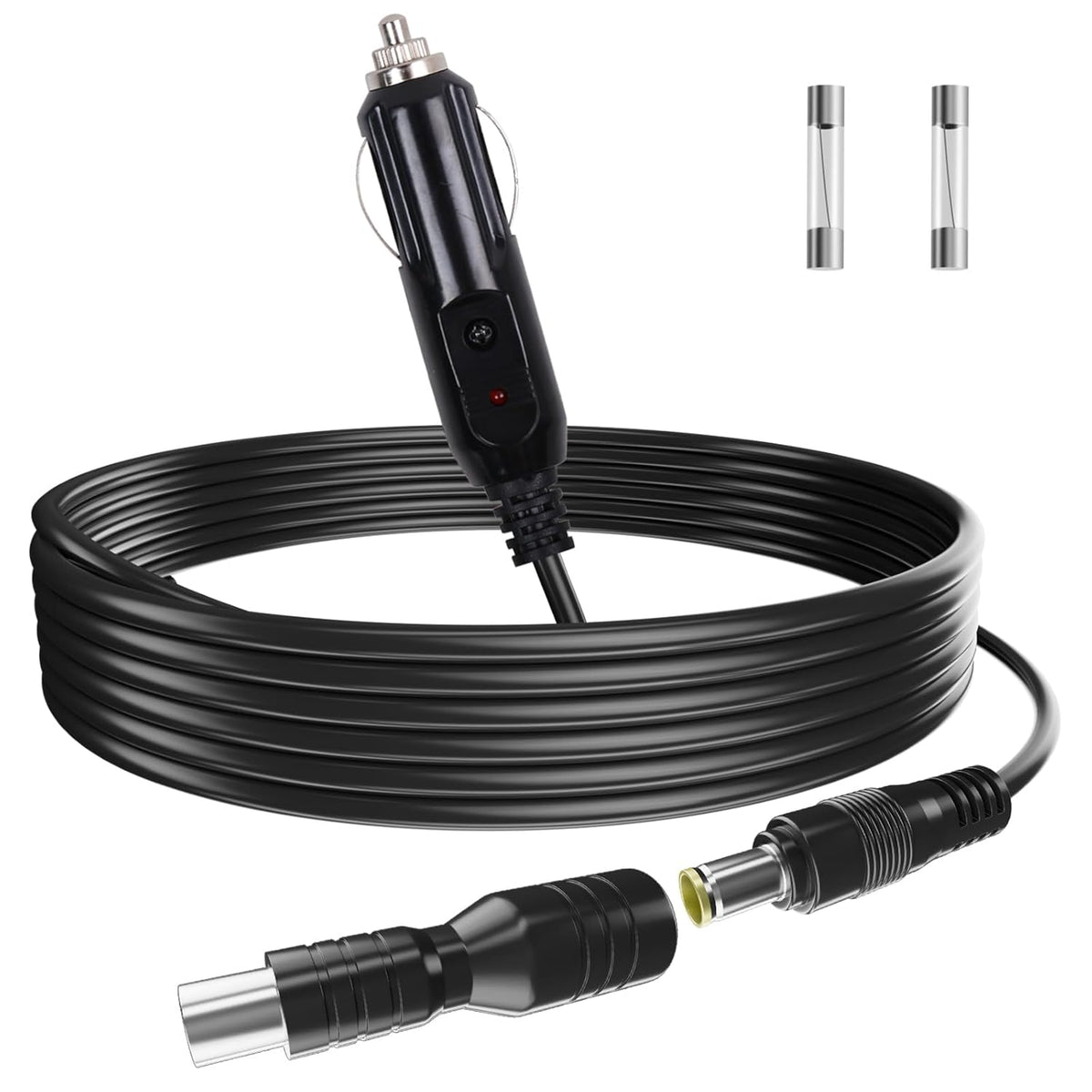12V/24V Car Chargers Cable for Jackery/BLUETTI/GRECELL Portable Power Stations & Solar Generators 14AWG, DC7909+DC8020 Connectors Compatible with Explorer 1000/500/880/550/300 & E2000Pro/E1000pro