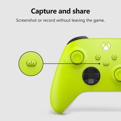 Xbox Wireless Gaming Controller | Electric Volt | Console, PC, & Android | Textured Grip | Wireless, Bluetooth, USB-C Connectivity