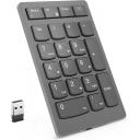 Lenovo Go Wireless Numeric Keypad ultra slim profile at 13 mm Rechargeable , up to 3 months use in single charge Supports Lenovo Unified Pairing Receiver - Storm Grey