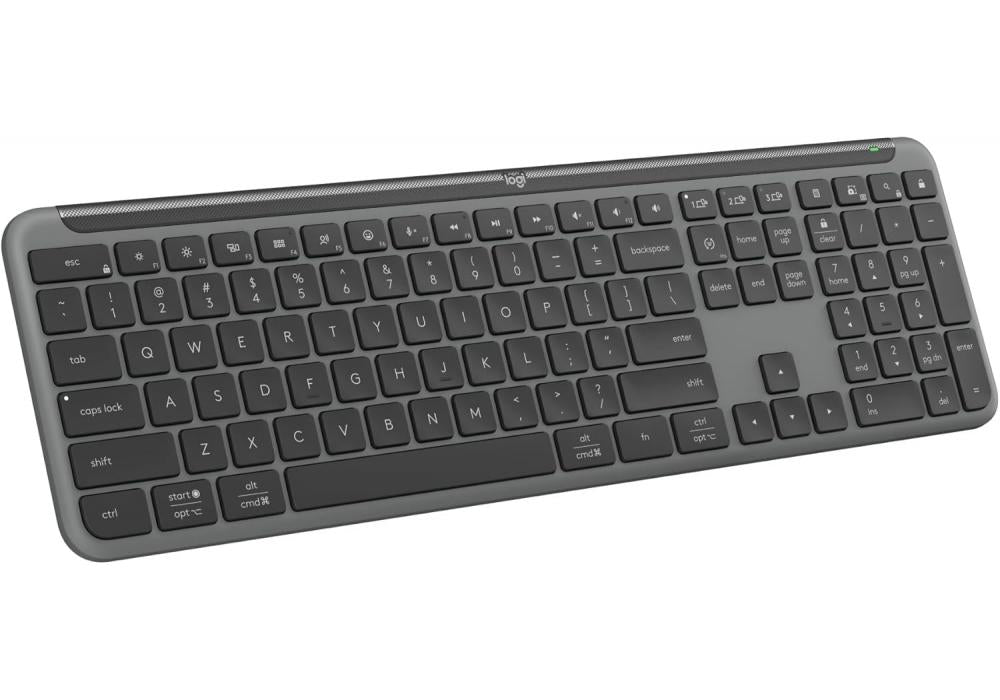 Logitech Signature Slim K950 Wireless Keyboard, Sleek Design, Switch Typing Between Devices, Quiet Typing, Bluetooth, Multi-OS, Windows, Mac, Chrome - Graphite
