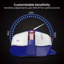 G-550C RGB Wireless USB Gaming Mouse, 6 Buttons, 2.4GHz Receiver, Rechargeable Battery, 10m Range, Adjustable DPI, Plug and Play, for Windows/MAC/Linux/PC/Laptop (Blue)