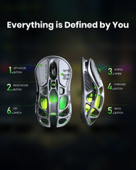 GravaStar Mercury M1 Pro Wireless Gaming Mouse – 26,000 DPI PAW3395DM Sensor • Lightweight Magnesium Alloy • Tri-Mode (Wired/2.4GHz/Bluetooth) • 4K Polling Rate • Up to 200-Hour Battery