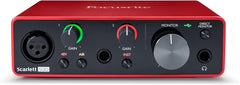 AT2020 Cardioid Condenser Studio XLR Microphone, Black, Ideal for Project/Home Studio Applications & Focusrite Scarlett Solo (3rd Gen) USB Audio Interface with Pro Tools | First